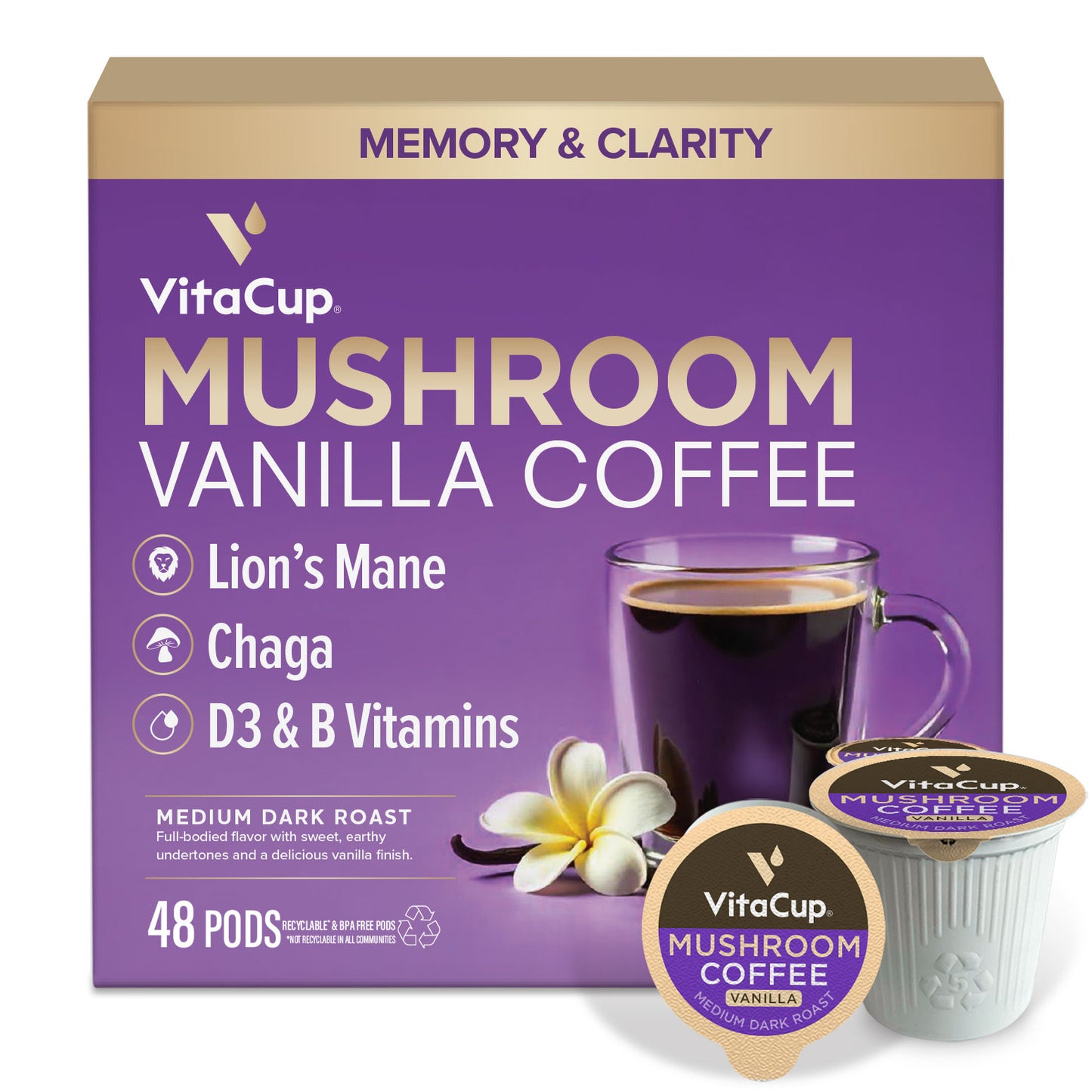 Vanilla Mushroom Coffee Pods