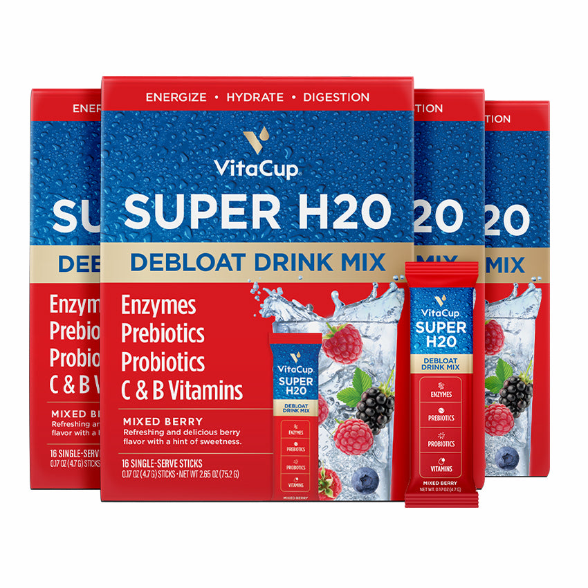 Super H2O Debloat Drink Mix | Mixed Berry