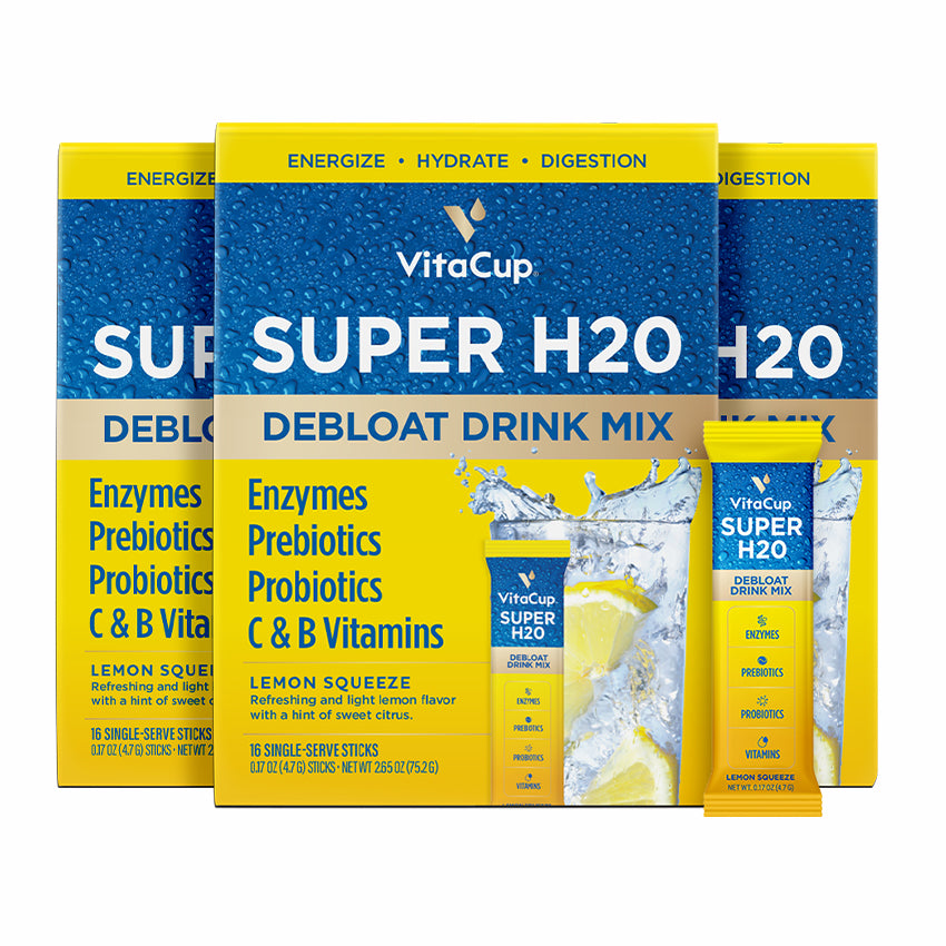 Super H2O Debloat Drink Mix | Lemon Squeeze