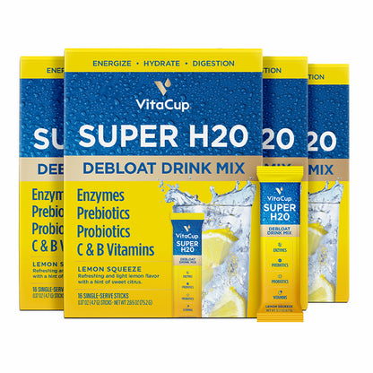 Super H2O Debloat Drink Mix | Lemon Squeeze