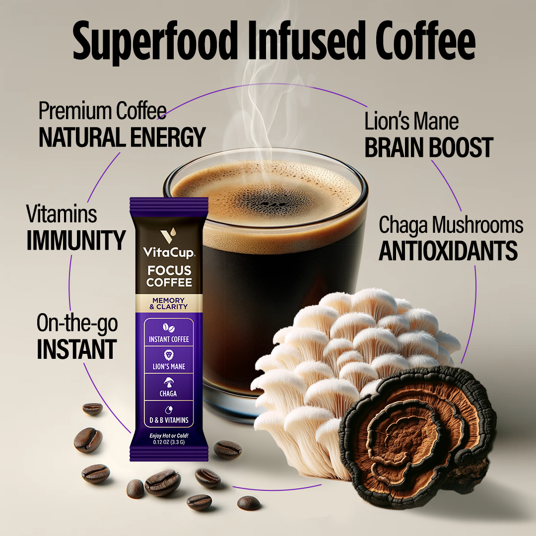 Focus Mushroom Coffee Instant Packets