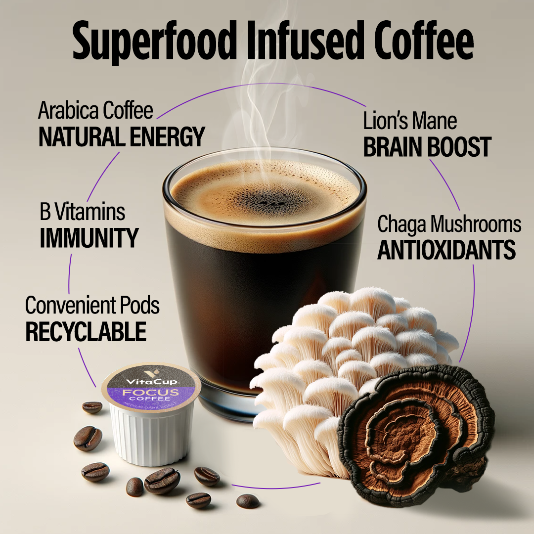 Vanilla Focus Mushroom Coffee Pods