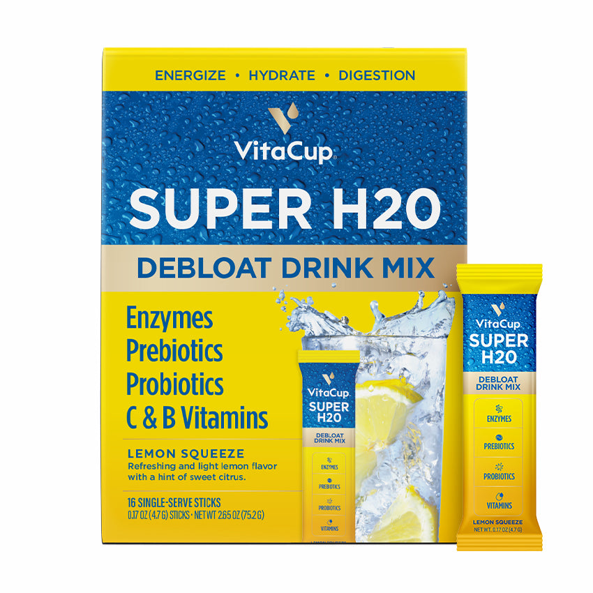 Super H2O Debloat Drink Mix | Lemon Squeeze