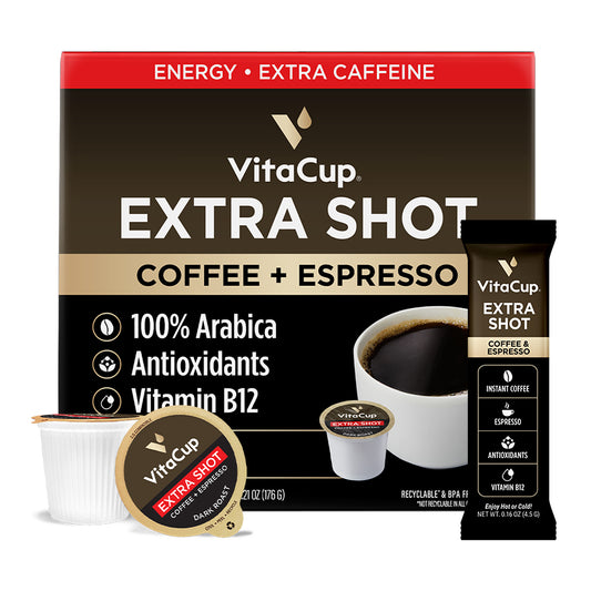 Extra Shot Coffee Pods + Instant Sticks Bundle
