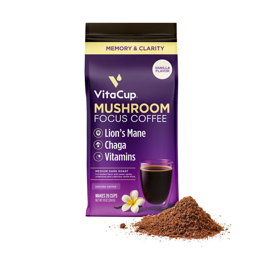 VitaCup Focus Vanilla Mushroom Ground Coffee