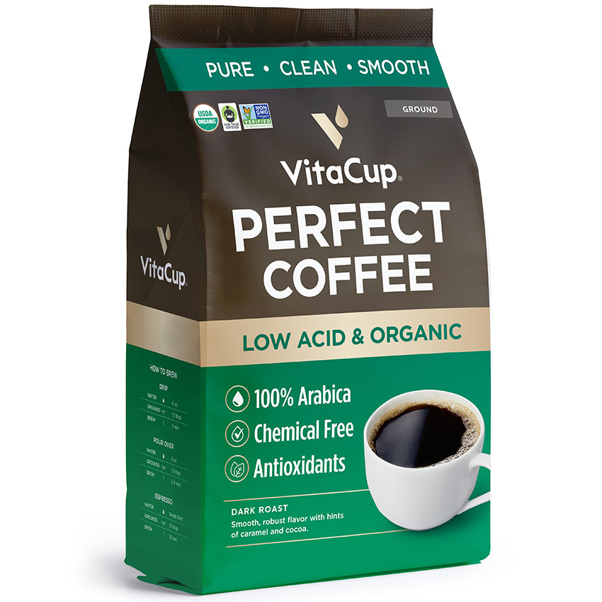 Perfect Low Acid Ground Coffee – VitaCup