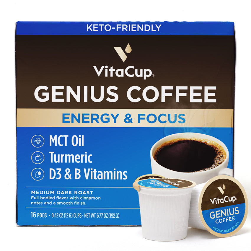 VitaCup Slim Ground Coffee, Diet Support with Ginseng, Garcinia, B  Vitamins, Medium Dark Roast, Bold and Smooth,100% Arabica Specialty Coffee  Grounds