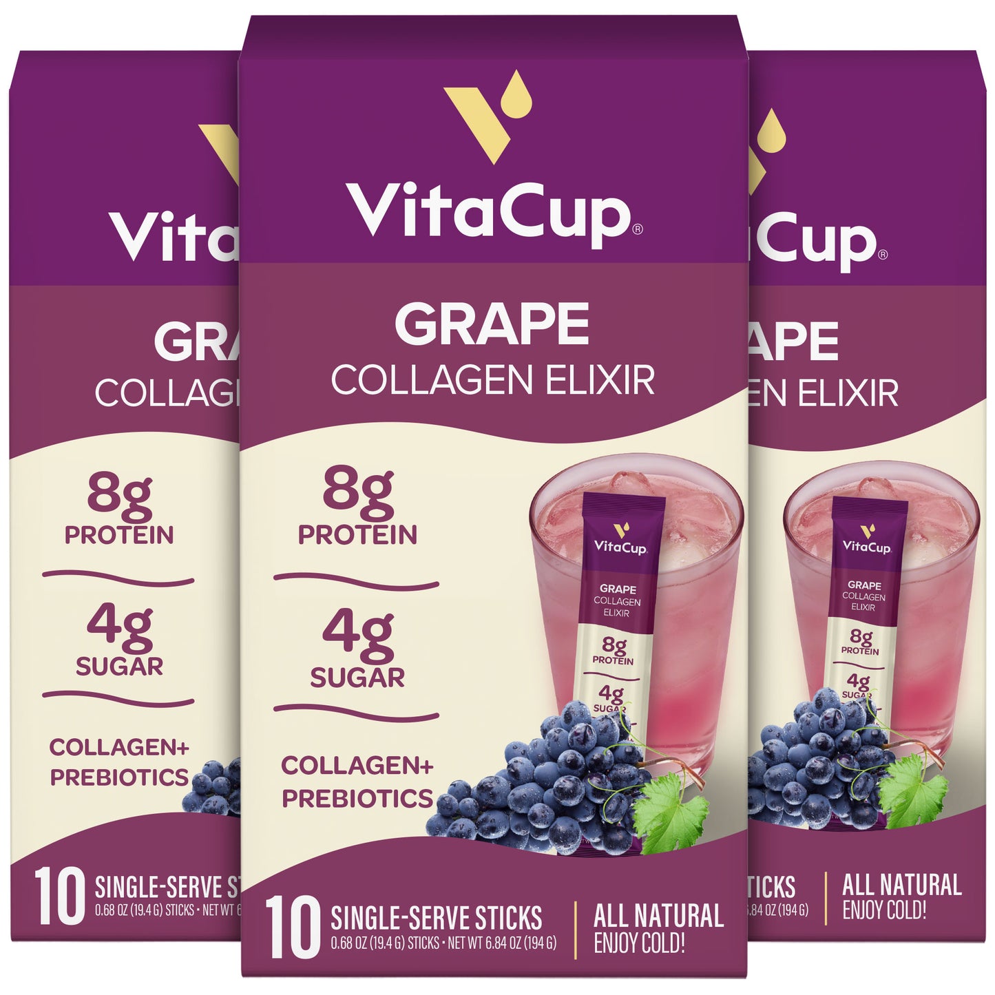 Grape Collagen Elixir Instant Sticks