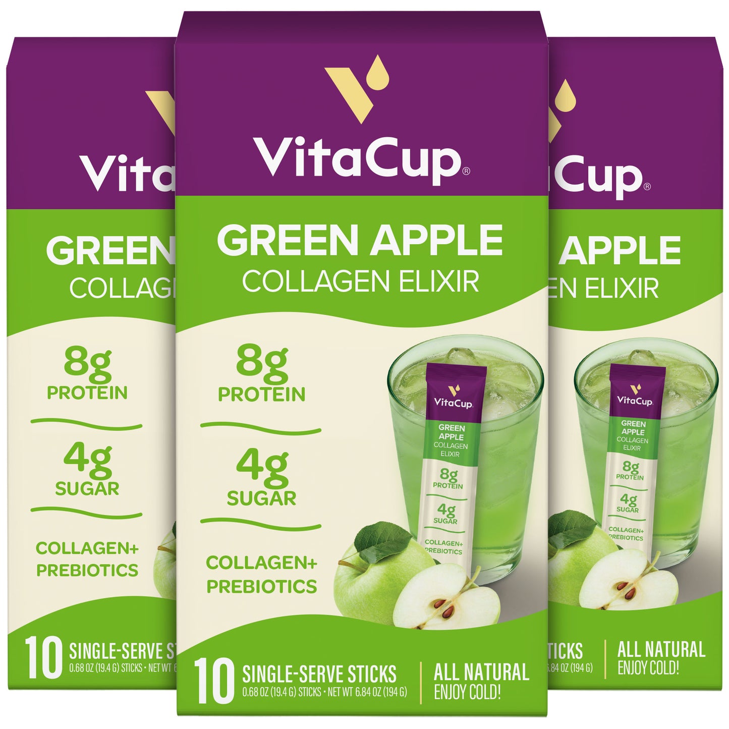 Apple Collagen Elixir Instant Sticks