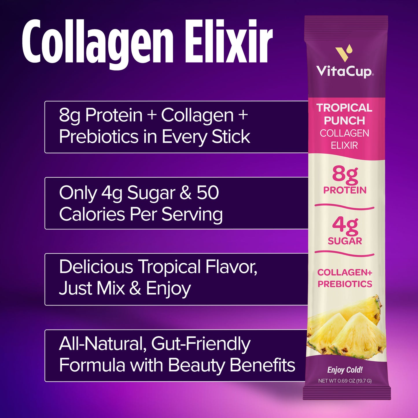 Tropical Punch Collagen Elixir Instant Sticks