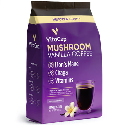 Vanilla Mushroom Ground Coffee