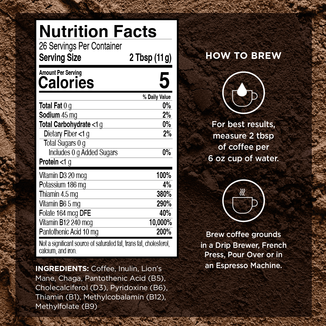 VitaCup Focus Vanilla Mushroom Ground Coffee