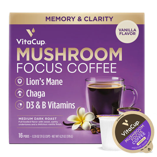 Vanilla Focus Mushroom Coffee Pods