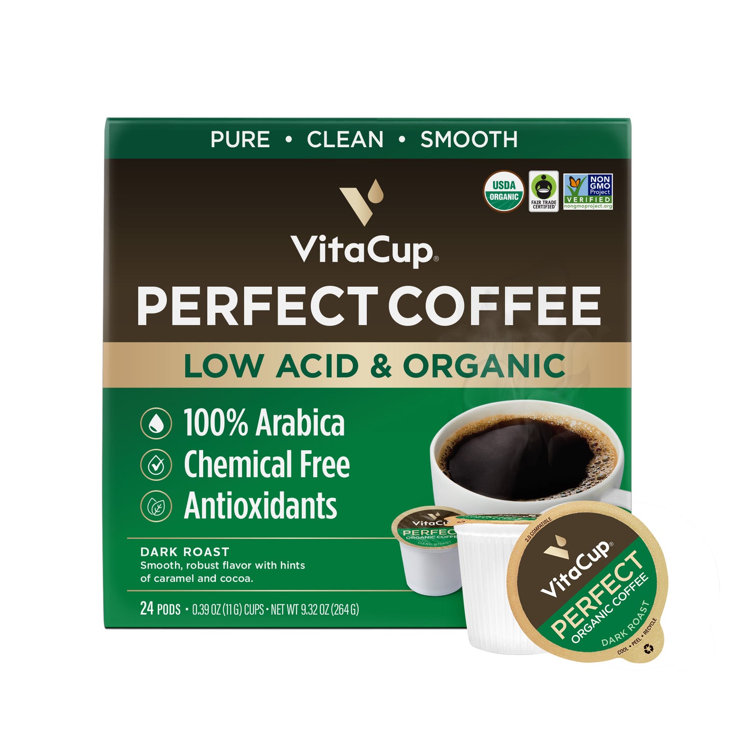 Perfect Coffee  Low-Acid Organic Single Source Fair Trade