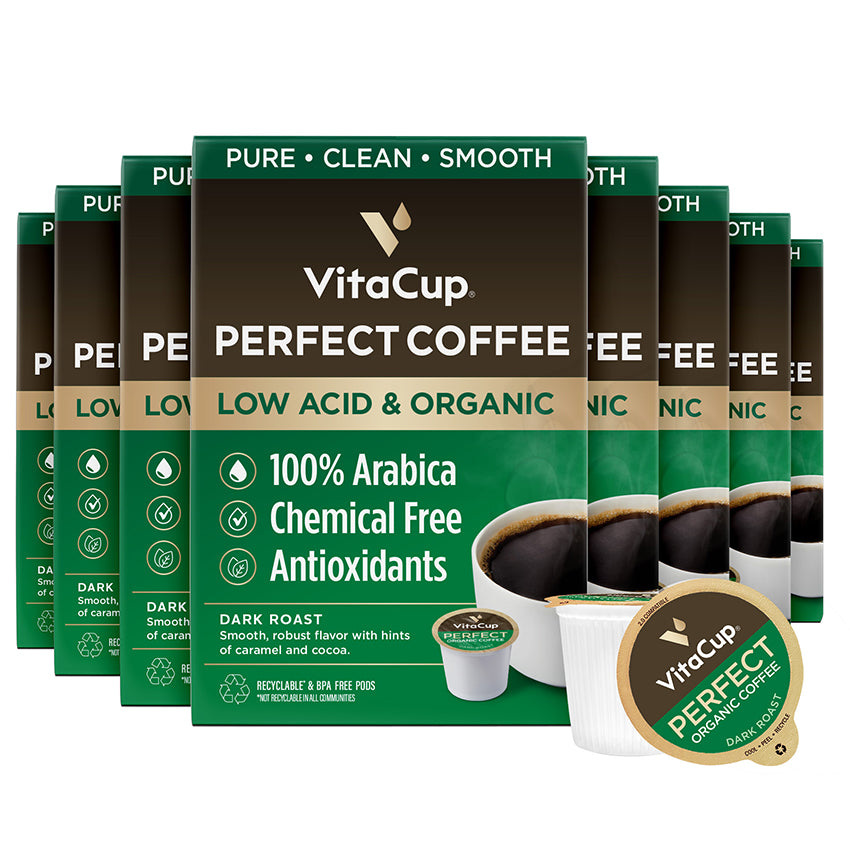 VitaCup Perfect Low Acid Coffee Pods, USDA Organic & Fair Trade